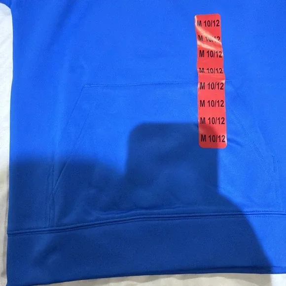 Puma Youth Hoodie  Moisture Wicking Blue Size M 10/12 New With Tags - Picture 5 of 9